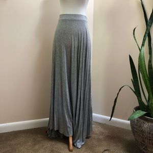 Kimchi Blue Heather Grey Maxi Skirt Jersey Knit